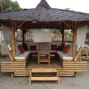 Gazébo en bambou convivialité "LOUNGE"